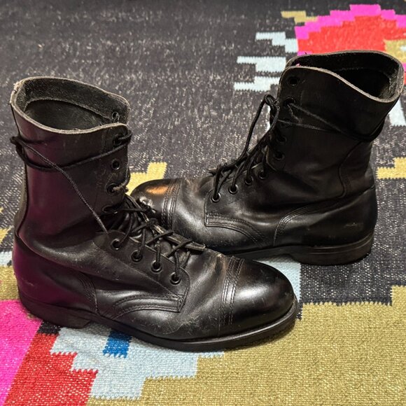 BILTRITE Vintage Lace-Up Combat Military Boots, ANSI 741-1983/75 Black Leather main image 9